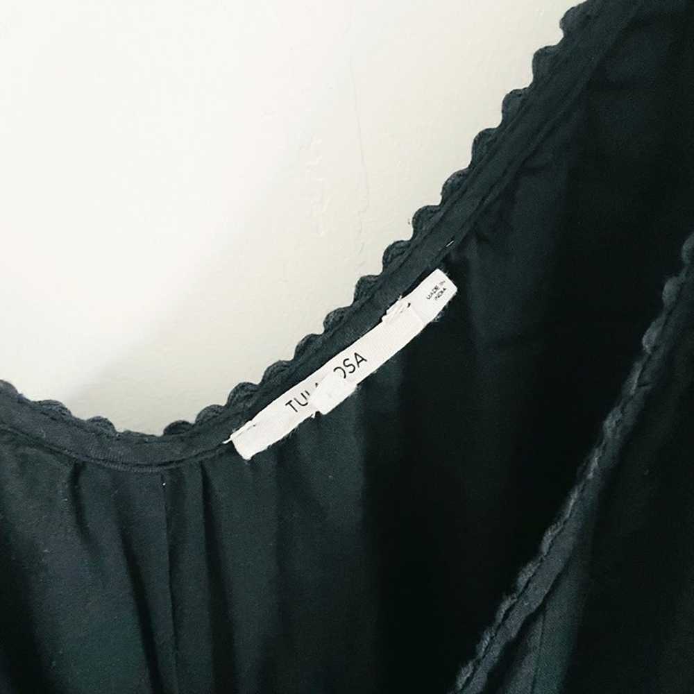 Tularosa Black Poplin Boho Mini Dress XS - image 4