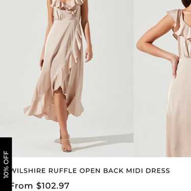 NWOT ASTR the label Wilshire ruffle open back mid… - image 1