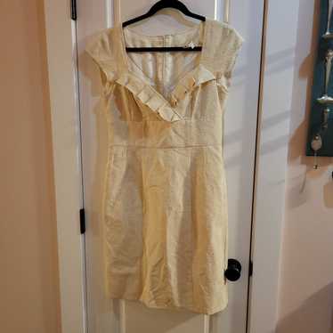 nanette lepore cream vintage dress