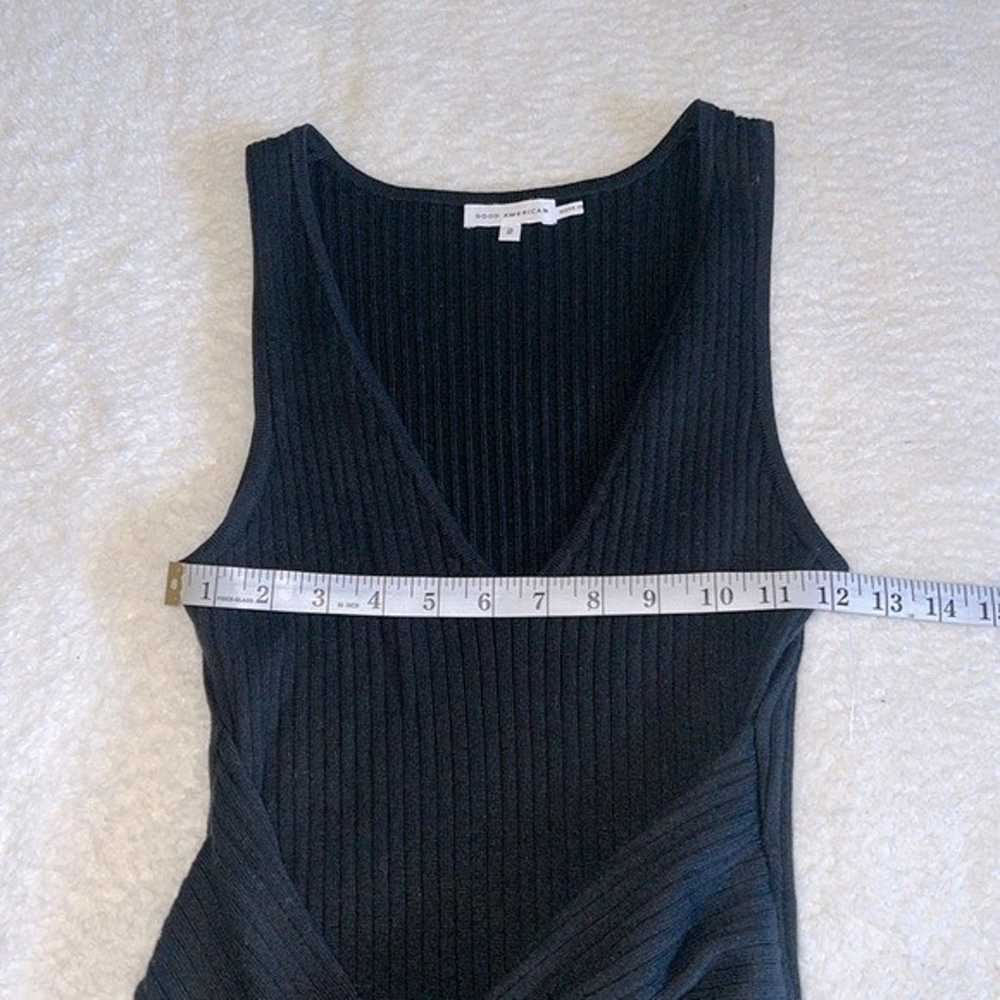 NWOT- Good American Black Belted Body Dress- Size… - image 2