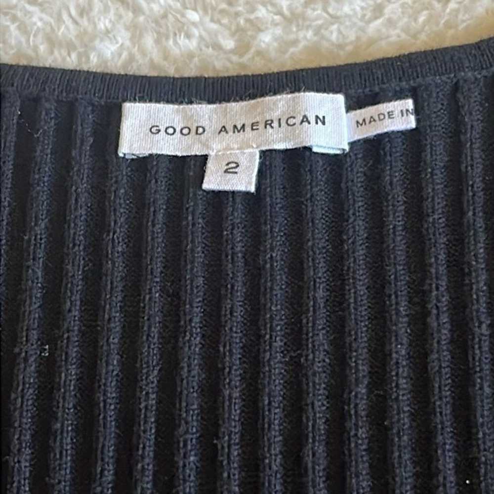 NWOT- Good American Black Belted Body Dress- Size… - image 7