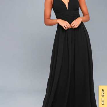 Lulus black maxi / bridesmaid dress