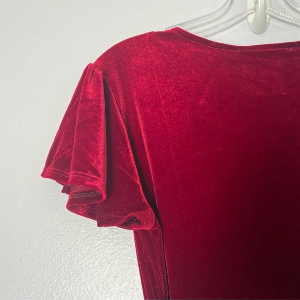 BHLDN Red Velvet Thrive Wrap Midi Dress - Medium - image 7