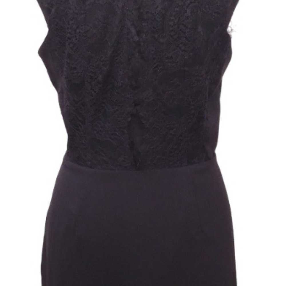 Michael Kors Lace Trimmed Crepe Dress Black Women… - image 5