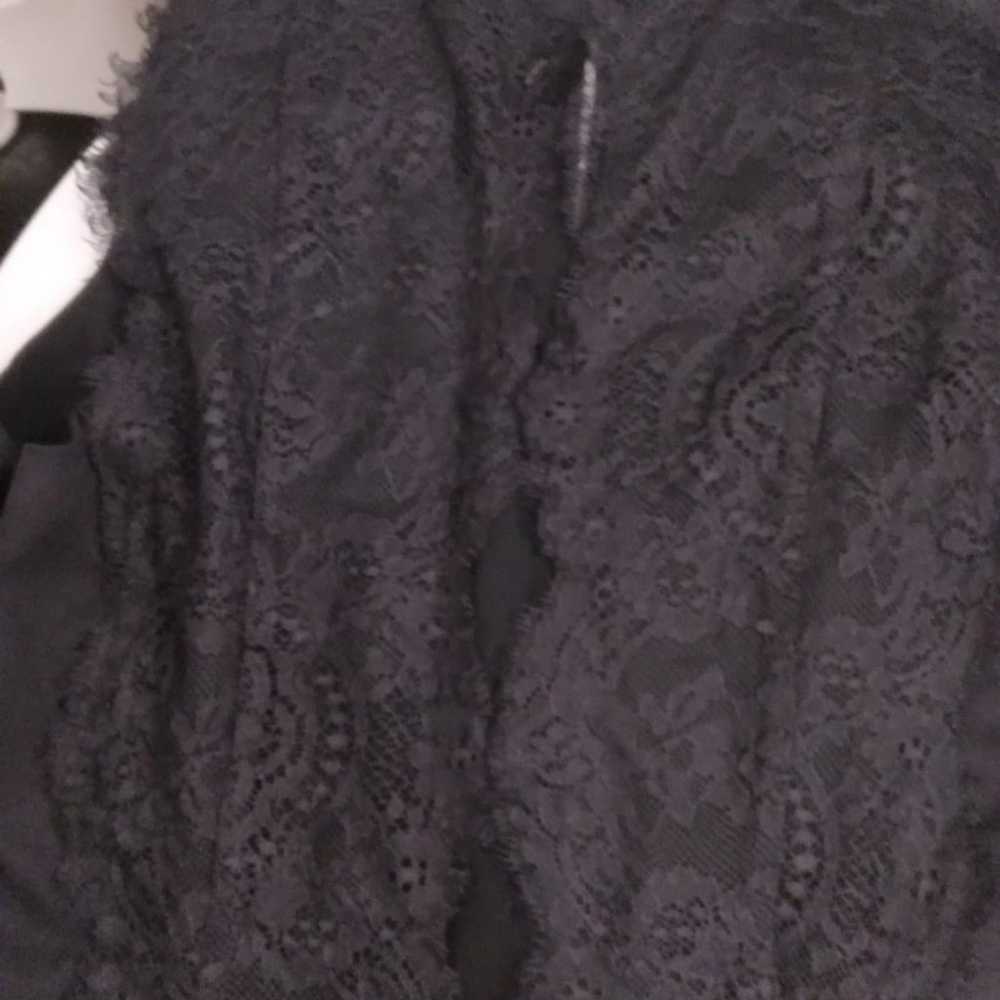 Michael Kors Lace Trimmed Crepe Dress Black Women… - image 6