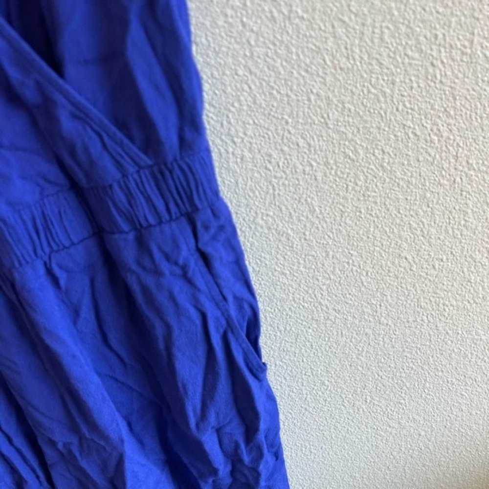 Ba&sh Blue Faux Wrap Cropped Wide Leg Combinaison… - image 7
