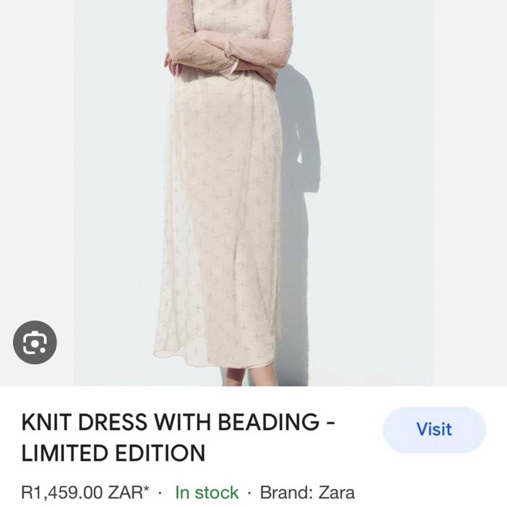 Zara Embroidered Midi Knit Dress Cava Limited Edi… - image 10
