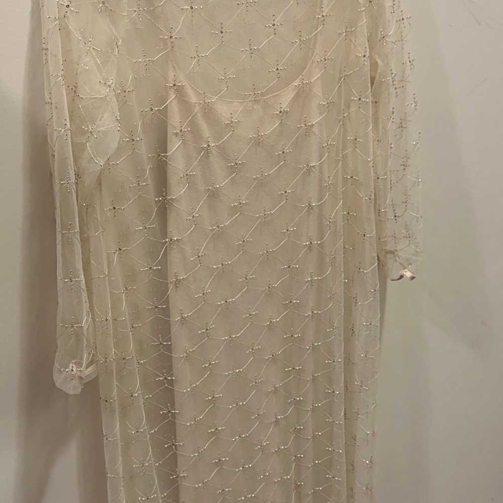 Zara Embroidered Midi Knit Dress Cava Limited Edi… - image 2