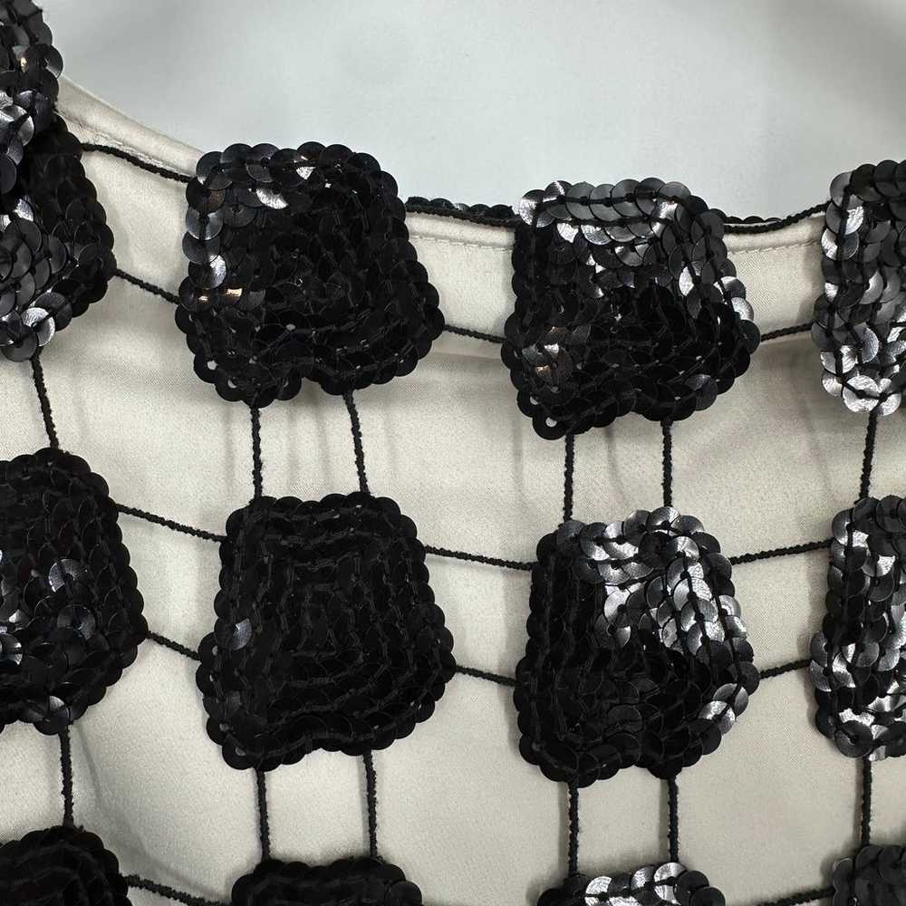 Emporio Armani Sequin Crochet Mini Sheath Dress M… - image 10