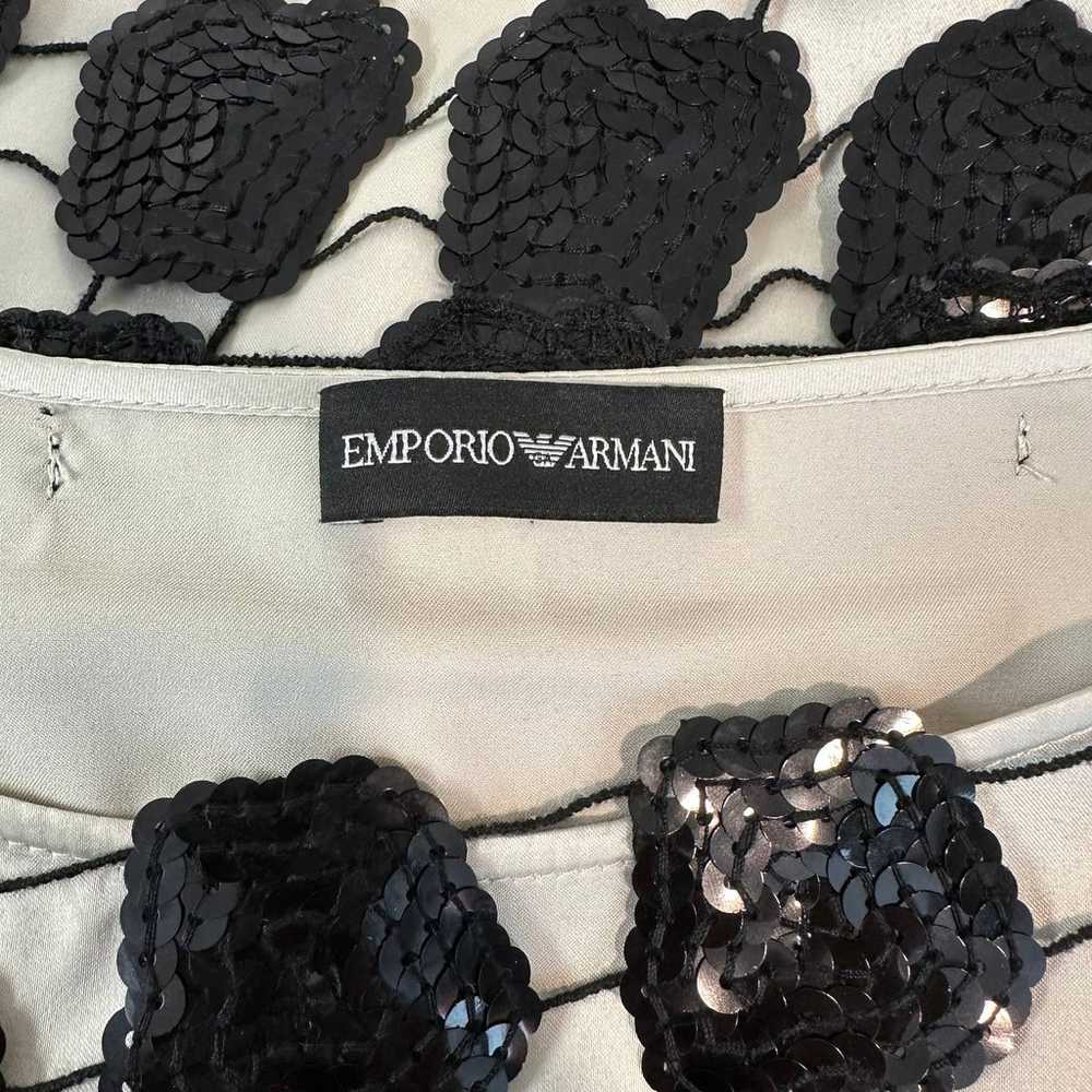 Emporio Armani Sequin Crochet Mini Sheath Dress M… - image 11