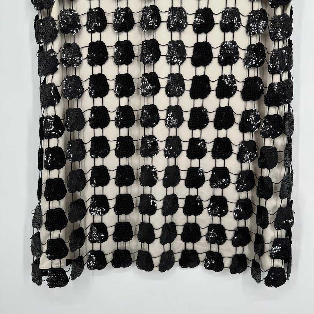 Emporio Armani Sequin Crochet Mini Sheath Dress M… - image 5