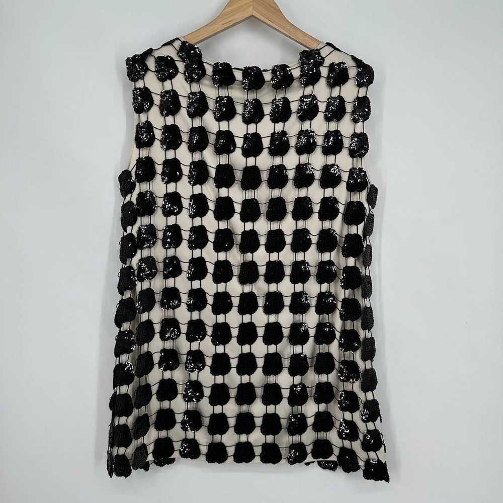 Emporio Armani Sequin Crochet Mini Sheath Dress M… - image 8