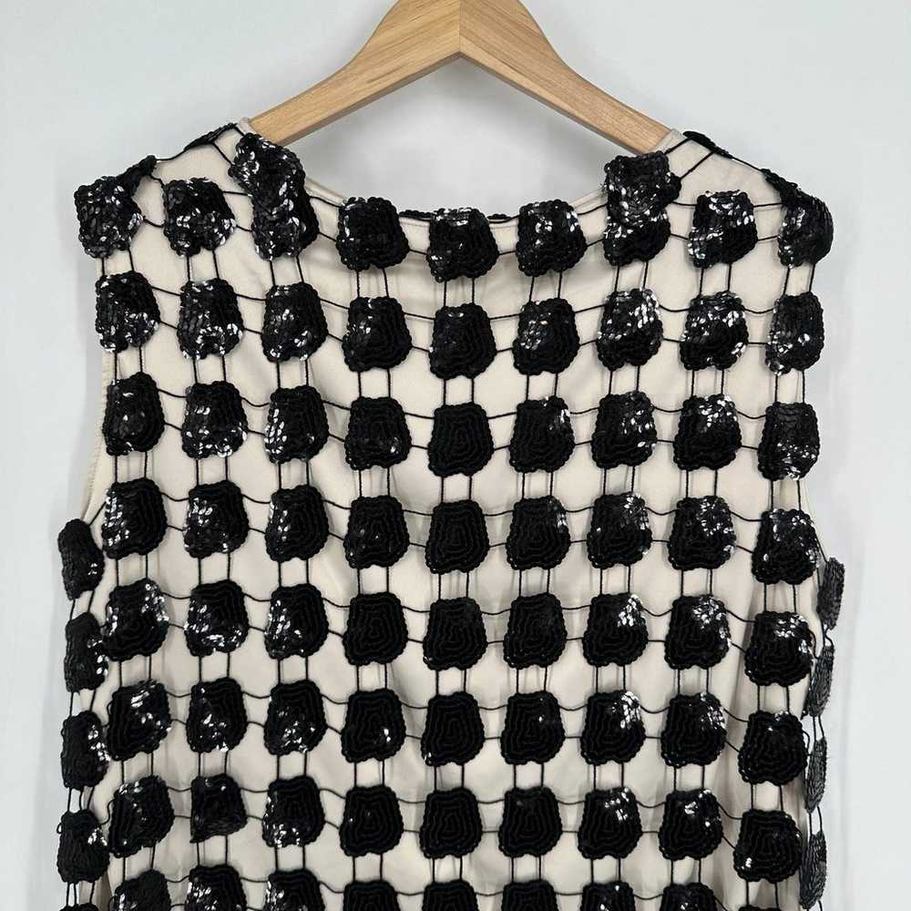 Emporio Armani Sequin Crochet Mini Sheath Dress M… - image 9