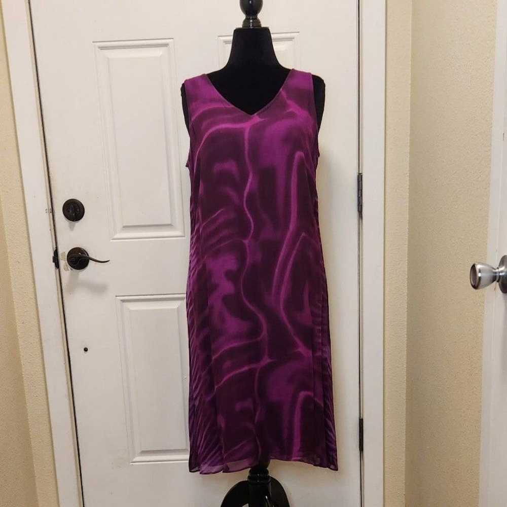 2 PIECE Purple Dress with Matching Blouse Women's… - image 2