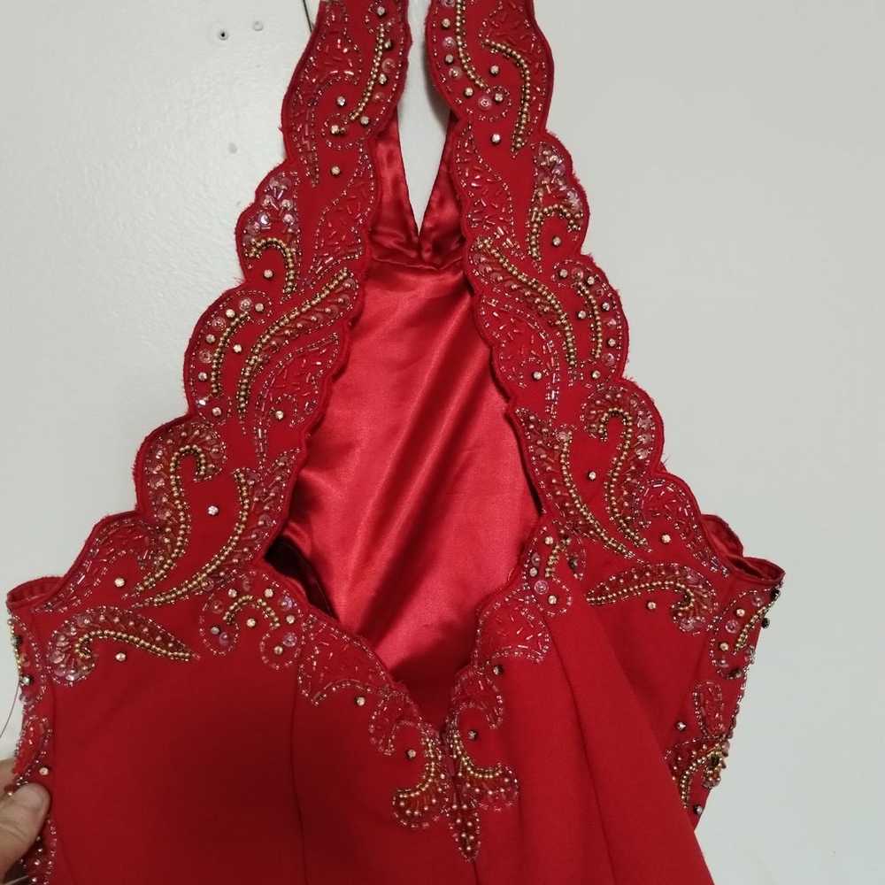 Red prom dress size 12 - image 1