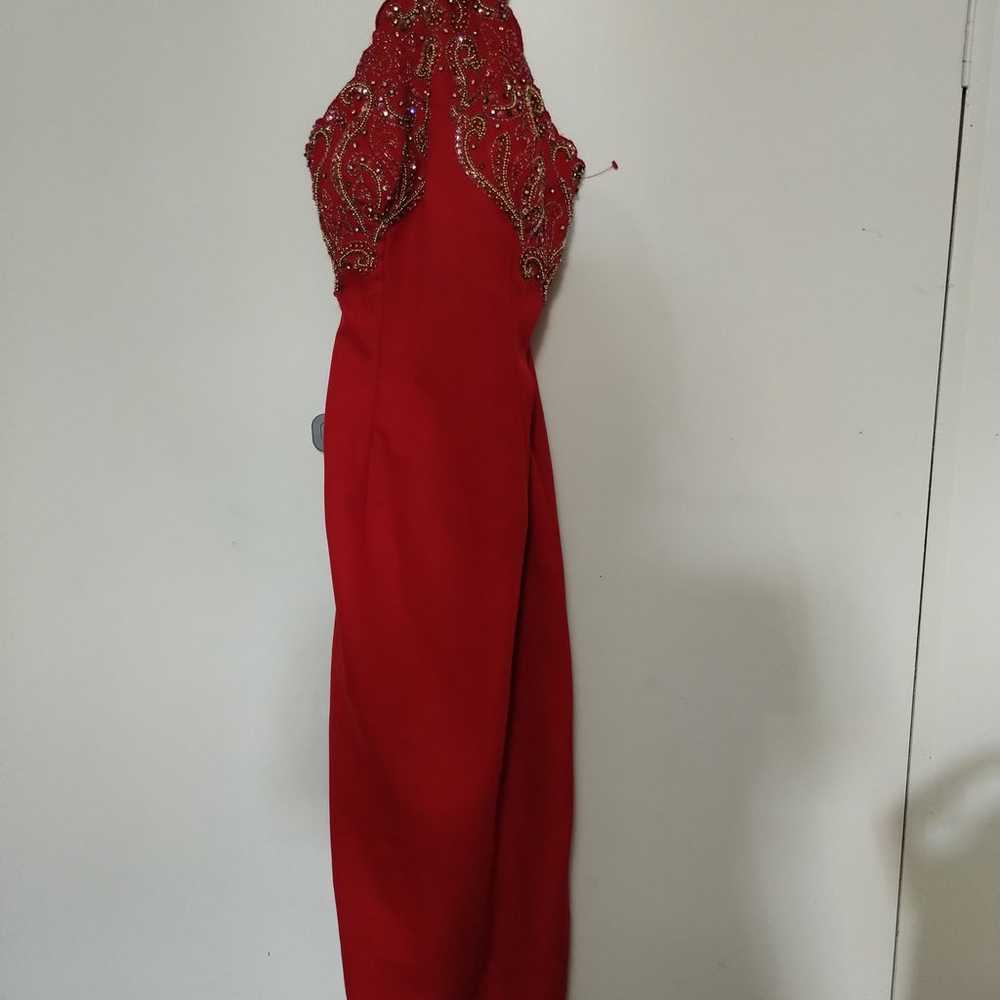 Red prom dress size 12 - image 3