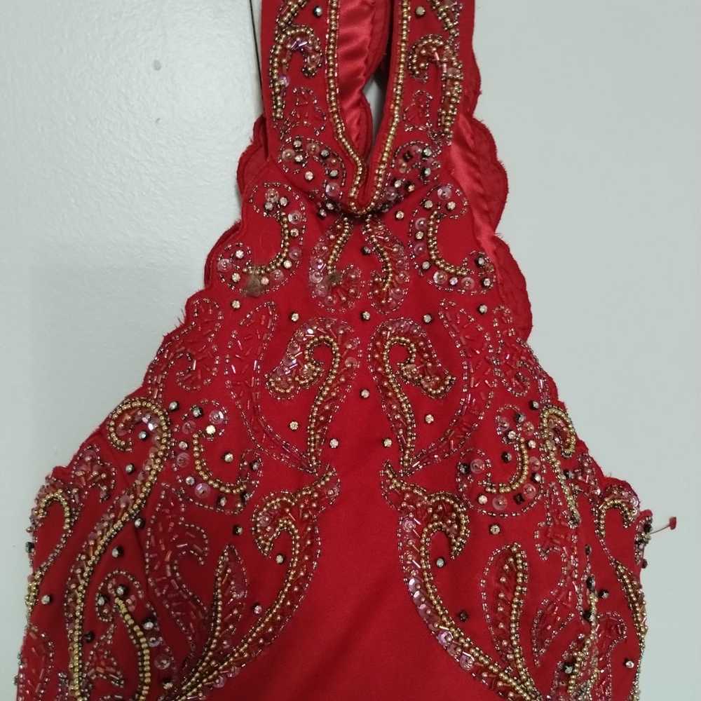 Red prom dress size 12 - image 4