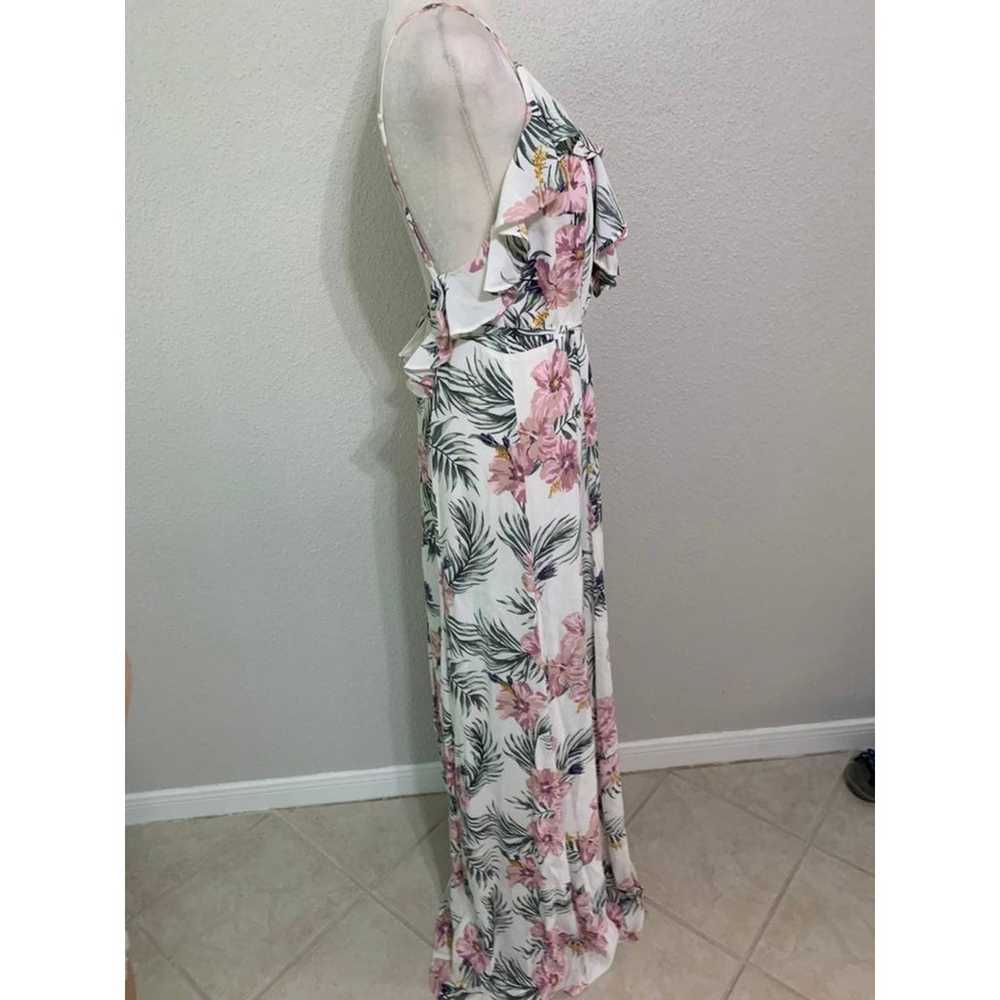 Privacy Please Tropical Floral Ruffle Maxi Dress … - image 3