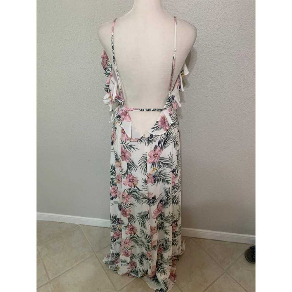 Privacy Please Tropical Floral Ruffle Maxi Dress … - image 4