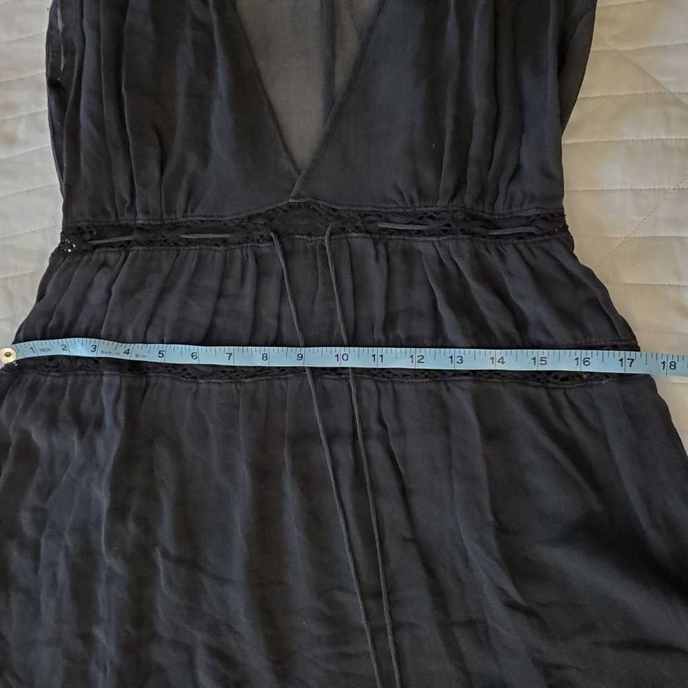 New Black silk chiffon Dress - image 10