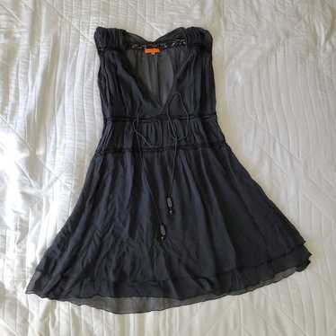 New Black silk chiffon Dress - image 1