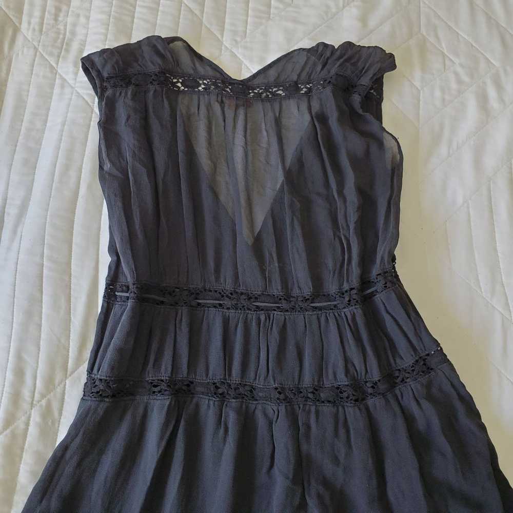 New Black silk chiffon Dress - image 4