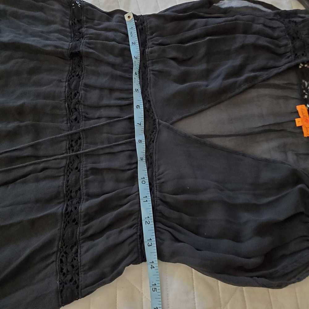 New Black silk chiffon Dress - image 7