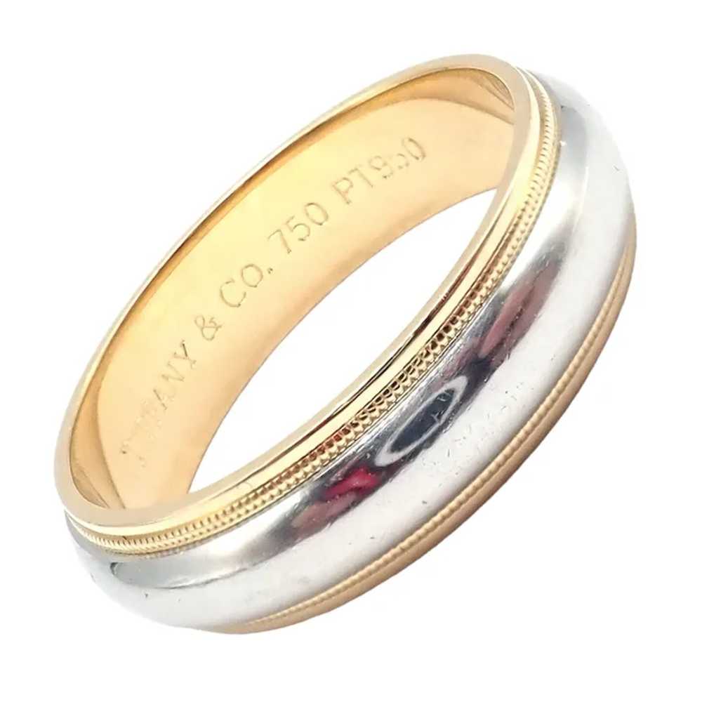 Tiffany & Co. 18k Yellow Gold Platinum 6mm Band C… - image 10