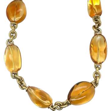 Seaman Schepps 18K Yellow Gold Citrine Necklace