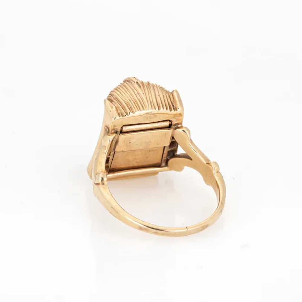 Vintage Art Deco Egyptian Revival Ring Pharaoh Ja… - image 5