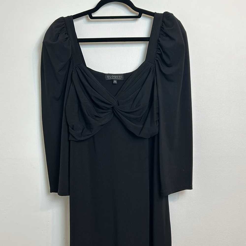 Eloquii Black Midi Dress - image 3