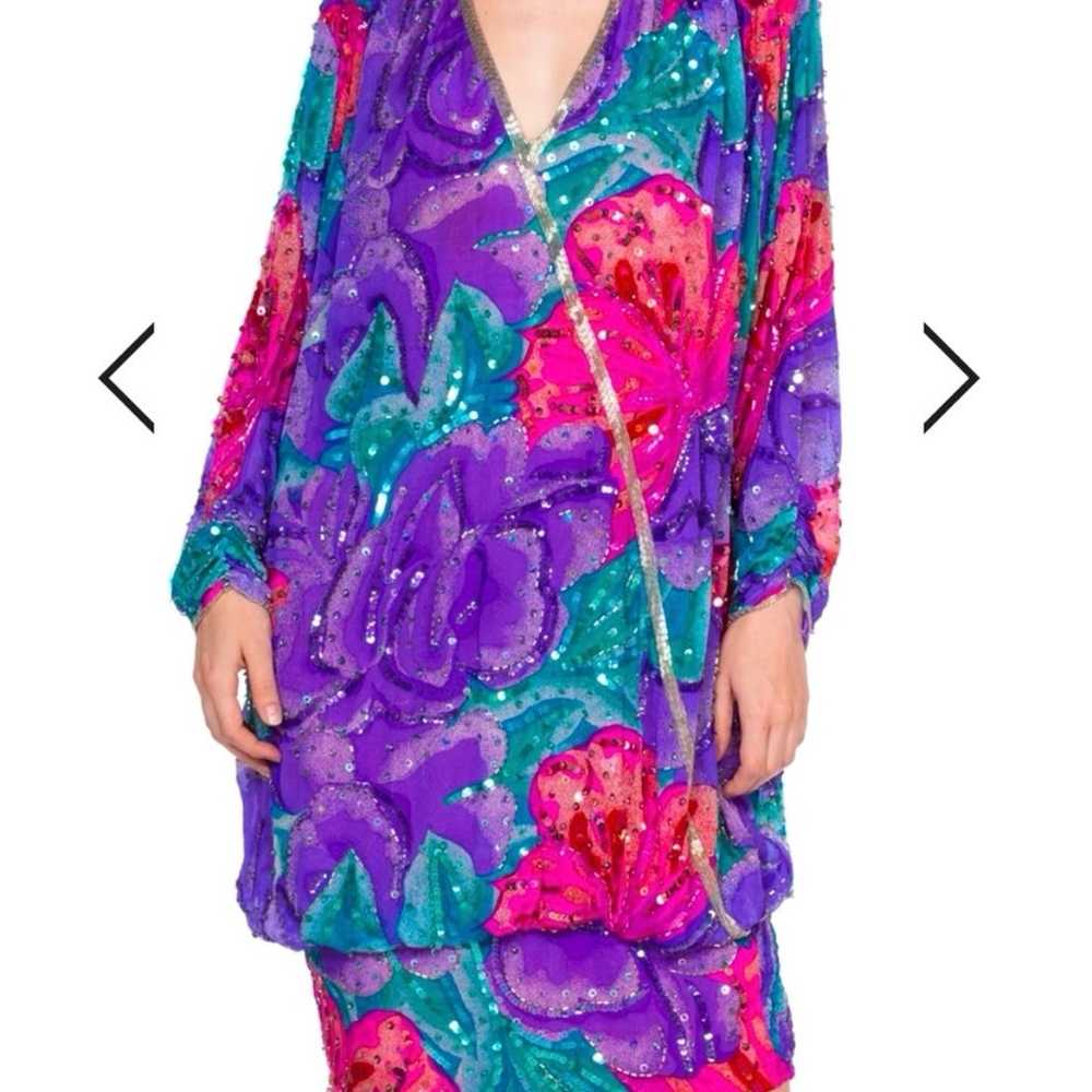 Judith Ann Creations Silk Floral Dress - image 2