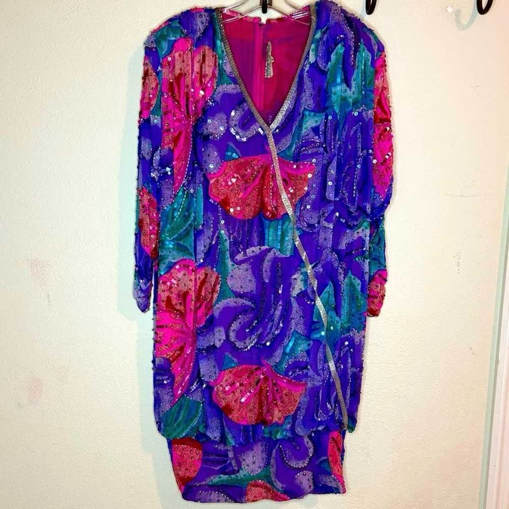 Judith Ann Creations Silk Floral Dress - image 4