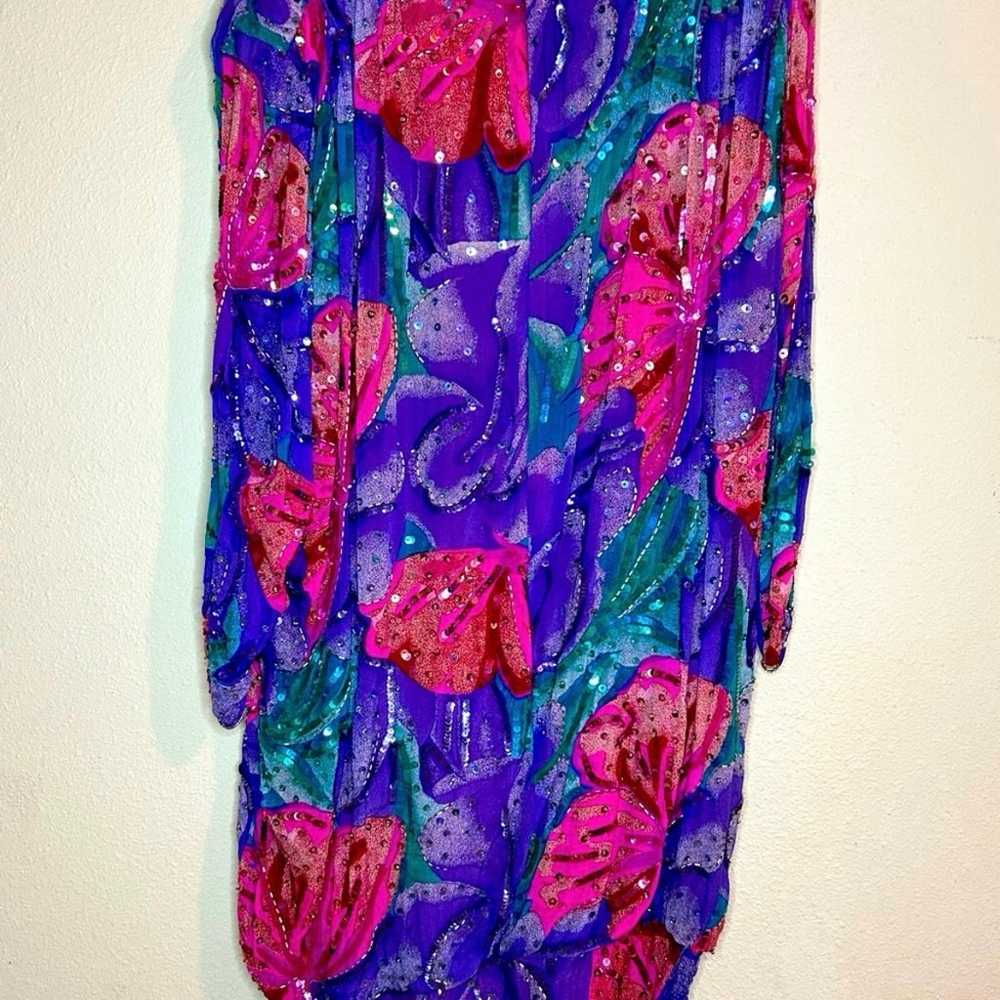 Judith Ann Creations Silk Floral Dress - image 7