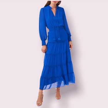 Revolve 1. State Blue Tiered Long Sleeve Maxi Dre… - image 1