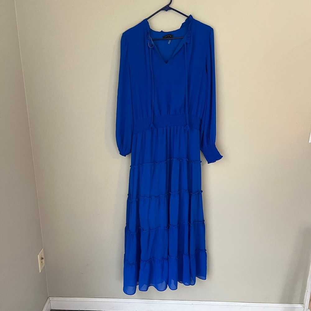 Revolve 1. State Blue Tiered Long Sleeve Maxi Dre… - image 2