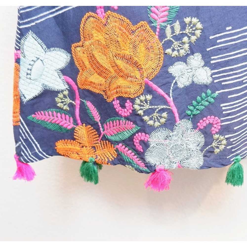Dolma Colorful Patch Embroidered Fringe Tassel  d… - image 8
