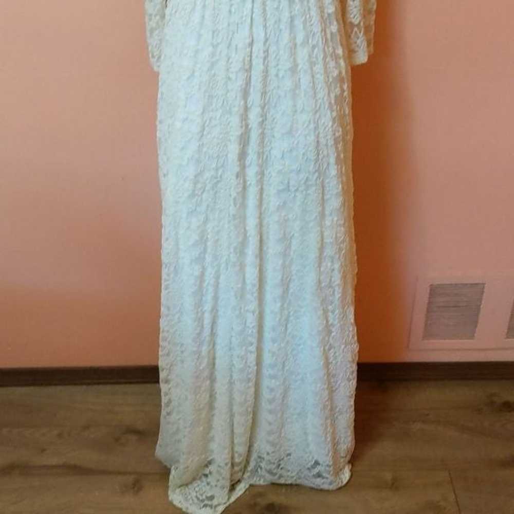 Vintage Coco USA Romantic Lace Maxi Dress Stretch… - image 6