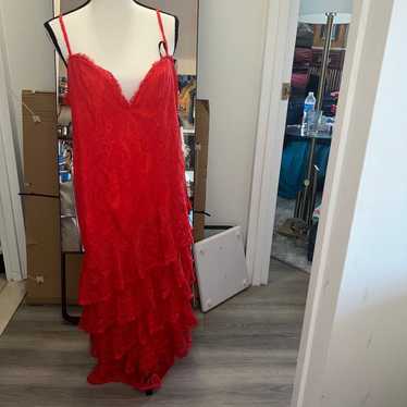 Majorelle red orange lace dress - image 1