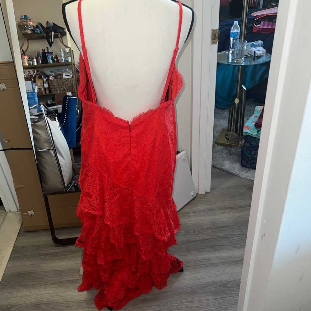 Majorelle red orange lace dress - image 2