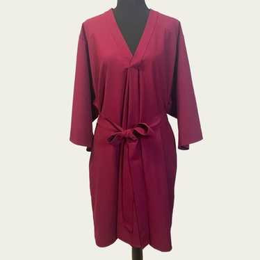Tome NYC - Belted Shift Dress - Burgundy - Size 16 - image 1
