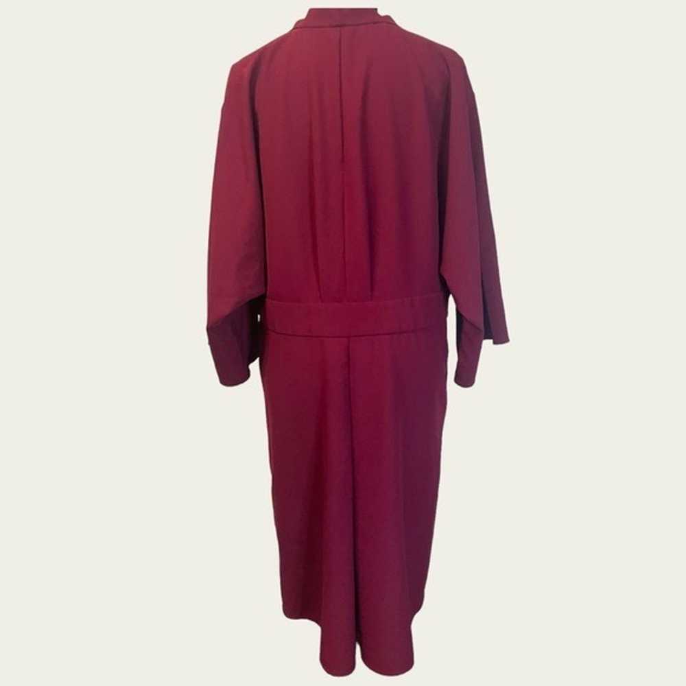 Tome NYC - Belted Shift Dress - Burgundy - Size 16 - image 2
