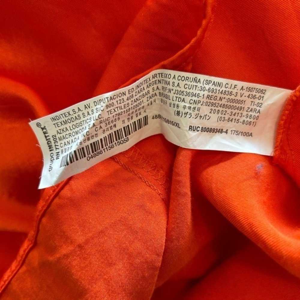Zara Blogger Favorite Orange Satin Maxi Tunic Kaf… - image 11