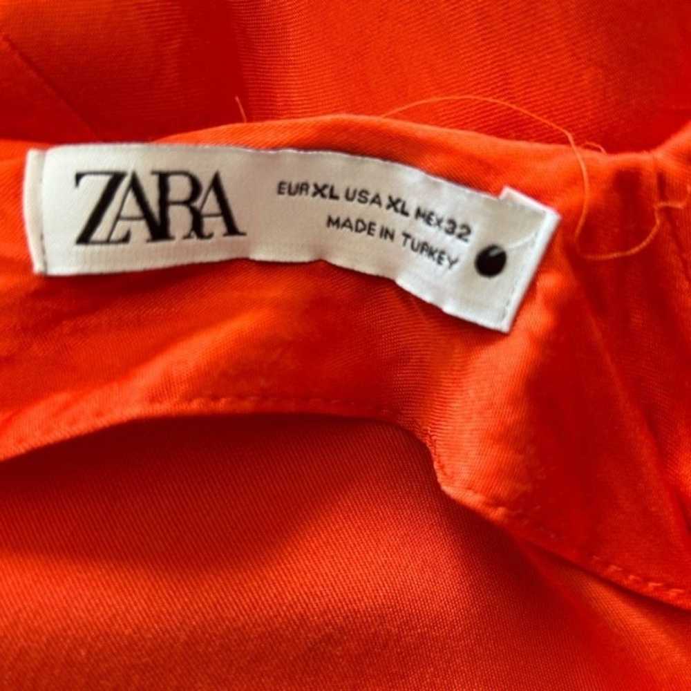 Zara Blogger Favorite Orange Satin Maxi Tunic Kaf… - image 12