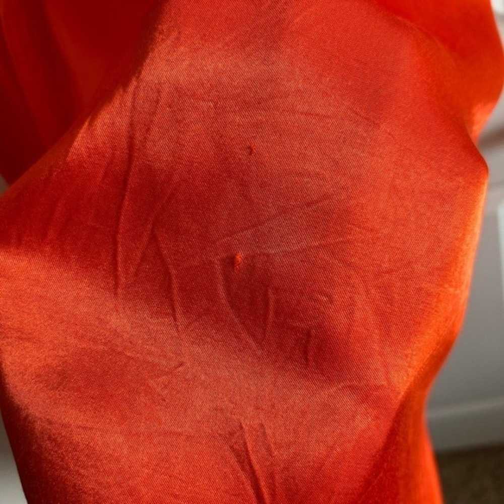 Zara Blogger Favorite Orange Satin Maxi Tunic Kaf… - image 7