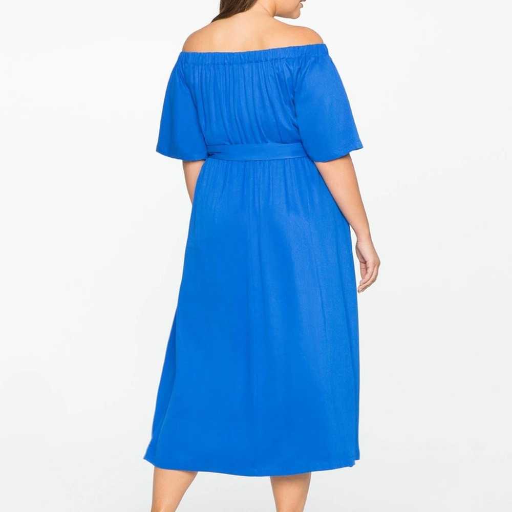 Eloquii Off The Shoulder Midi Dress Blue Size 14/… - image 11