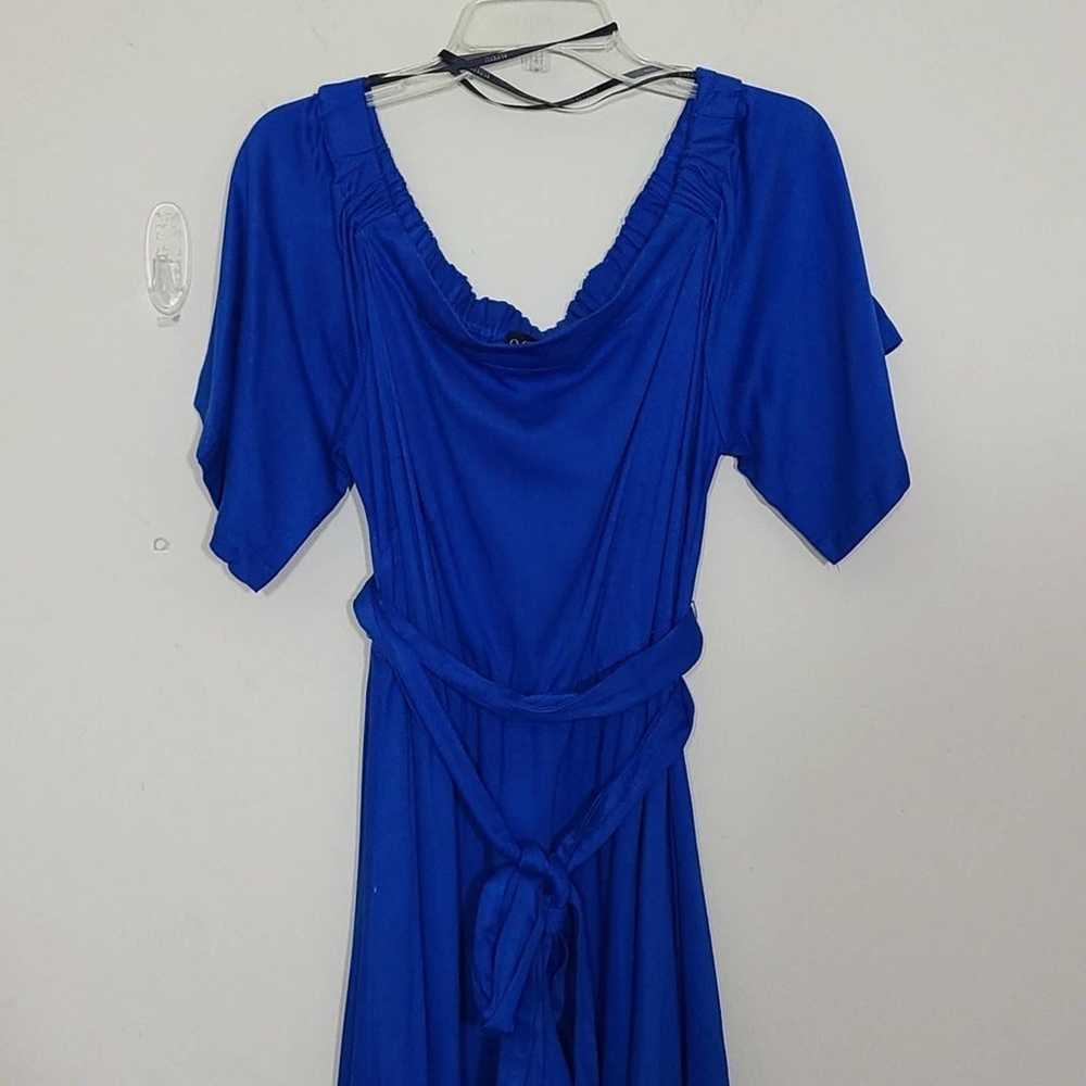 Eloquii Off The Shoulder Midi Dress Blue Size 14/… - image 2