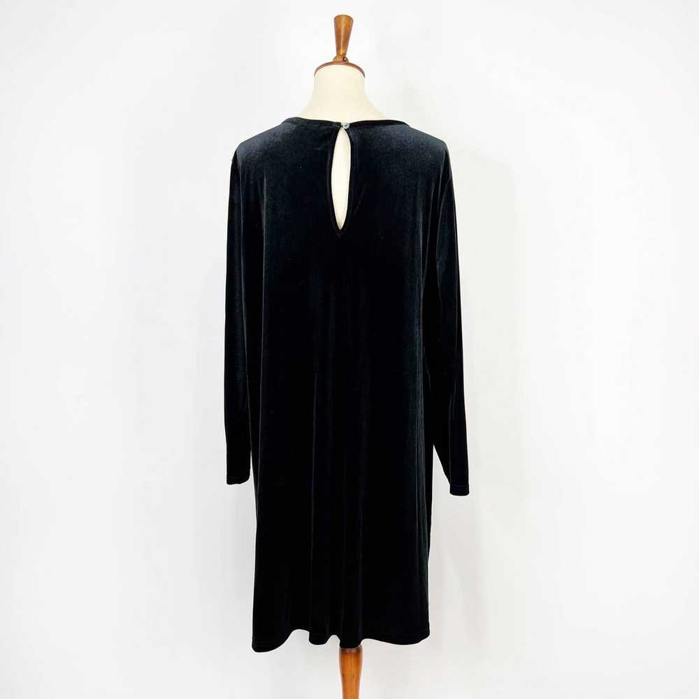 ModCloth dress black velvet sheer stars neckline … - image 5