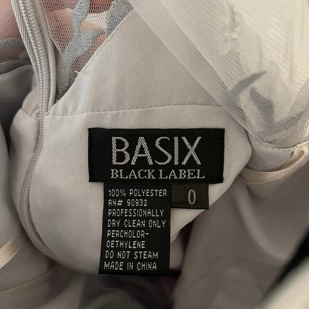 Basix Black Label Backless sleeveless short lace … - image 4