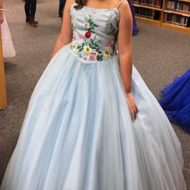 Light blue prom/pageant dress